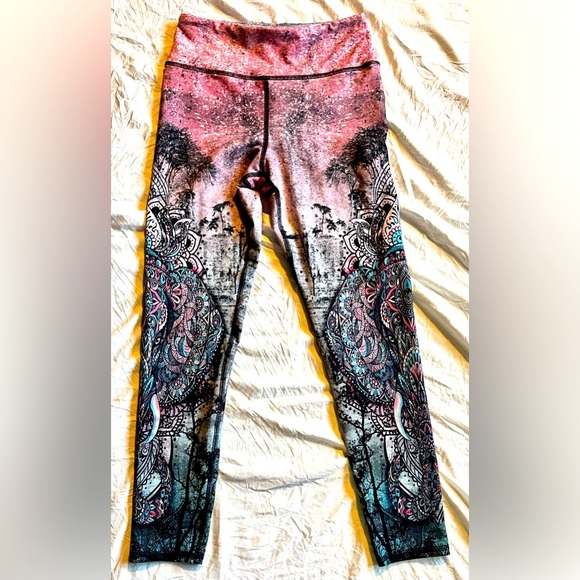 Evolution and Creation Multicolored Patterned Leggings Women’s Size Small - Picture 1 of 13